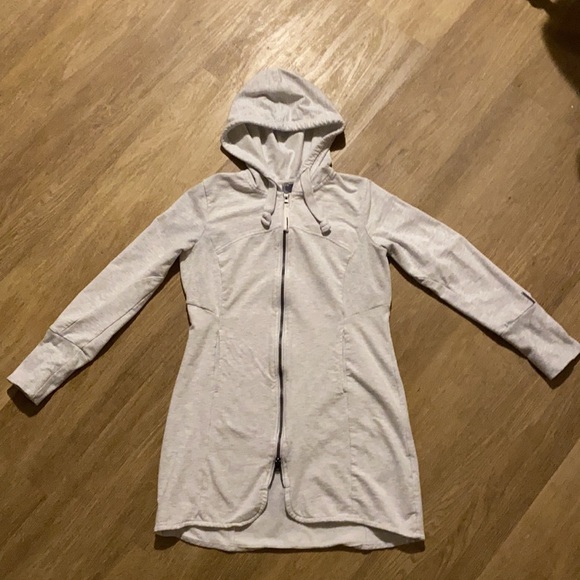 Mondetta long hoodie zip up jacket. Medium heather gray. - Picture 2 of 13